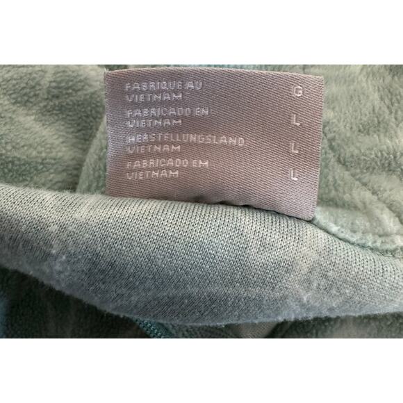 Columbia Half-Zip Pullover WMNS L Green Leaf/Floral Fleece Long Sleeve Mock Neck - Picture 6 of 8